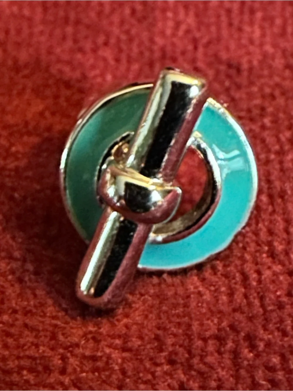 Vintage Turquoise Circular Toggle Stud Earrings - Women Jewelry